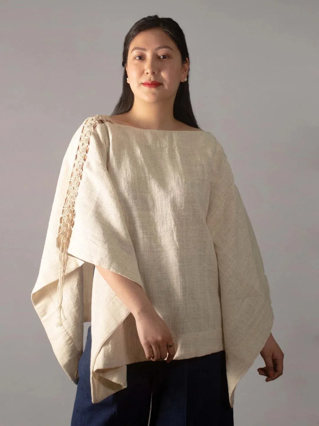 Wanderlust Natural White Poncho