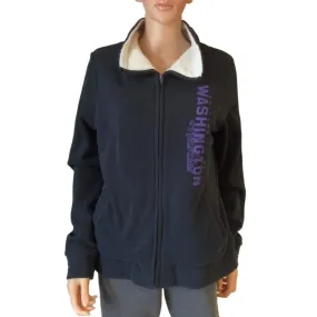 Washington Huskies Gear for Sports WOMENS Black Long Sleeve Full Zip Jacket (M)