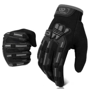 WEST BIKING YP0211208 Riding Gloves Motorcycle Bike Long Finger Non-Slip Touch Screen Gloves, Size: L(Black)