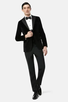 White Lable Velvet Jacket Black