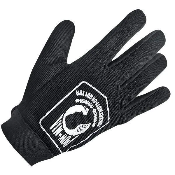 Xelement XG1484 'POW/MIA' Mens Black Textile Motorcycle Wrist Gloves