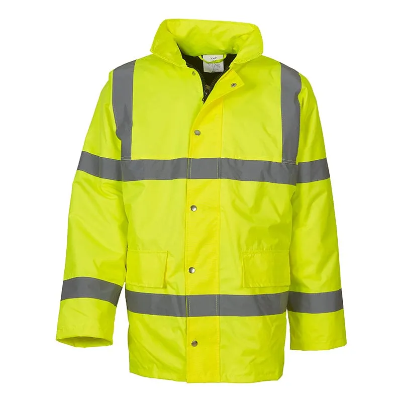 Yoko Hi Vis Waterproof Quilted Lined Road Safety Jacket