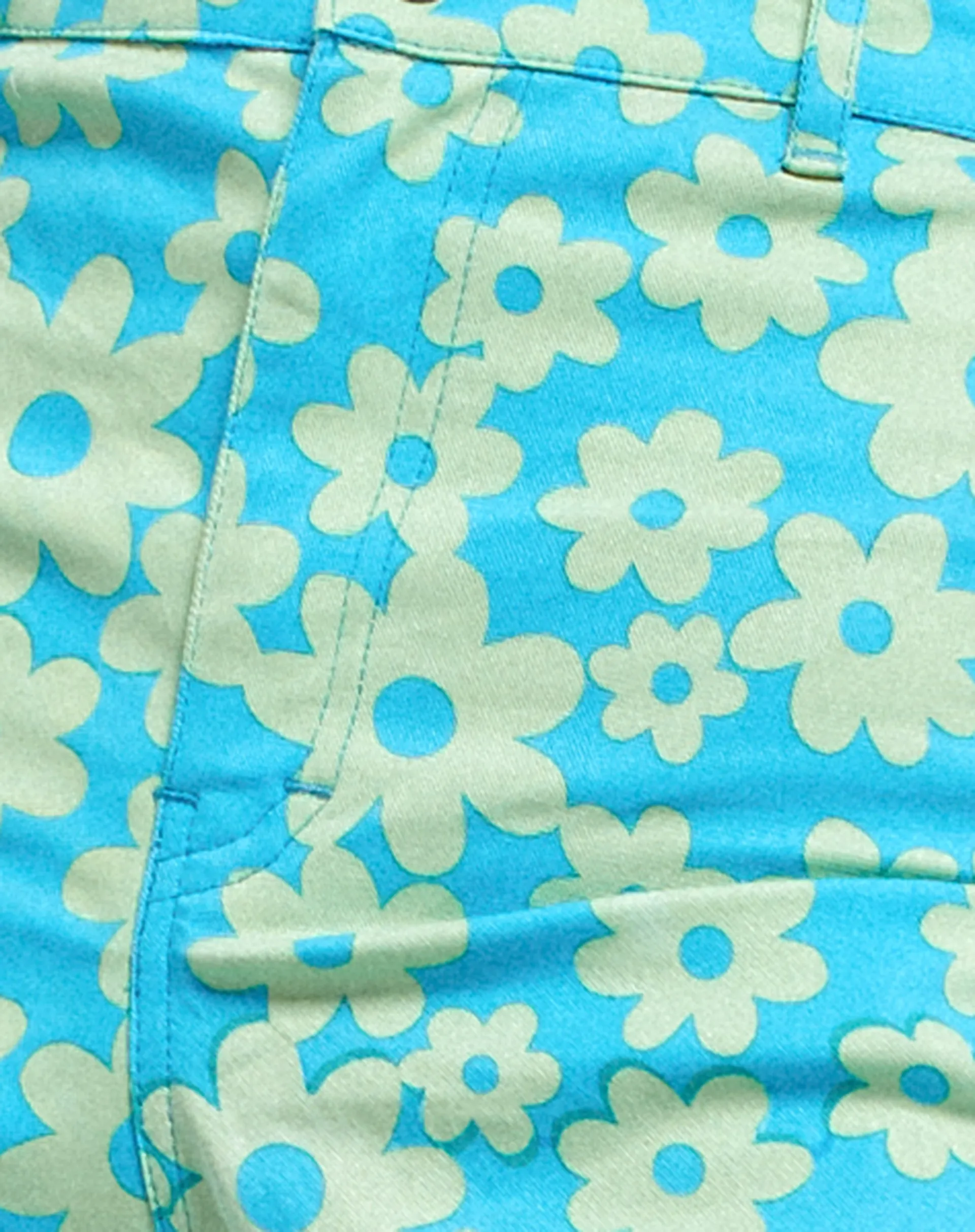 Zoven Flare Trouser in Retro Daisy Blue