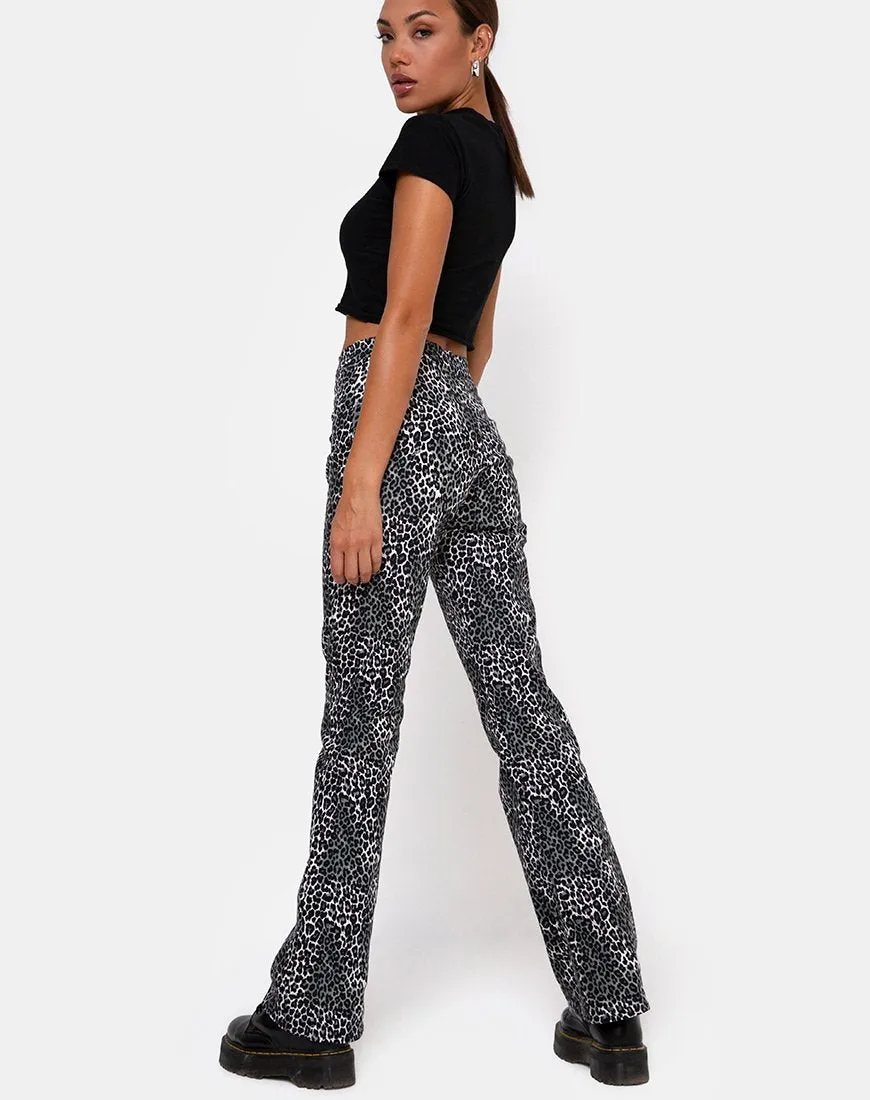 Zoven Trousers in Rar Leopard Grey